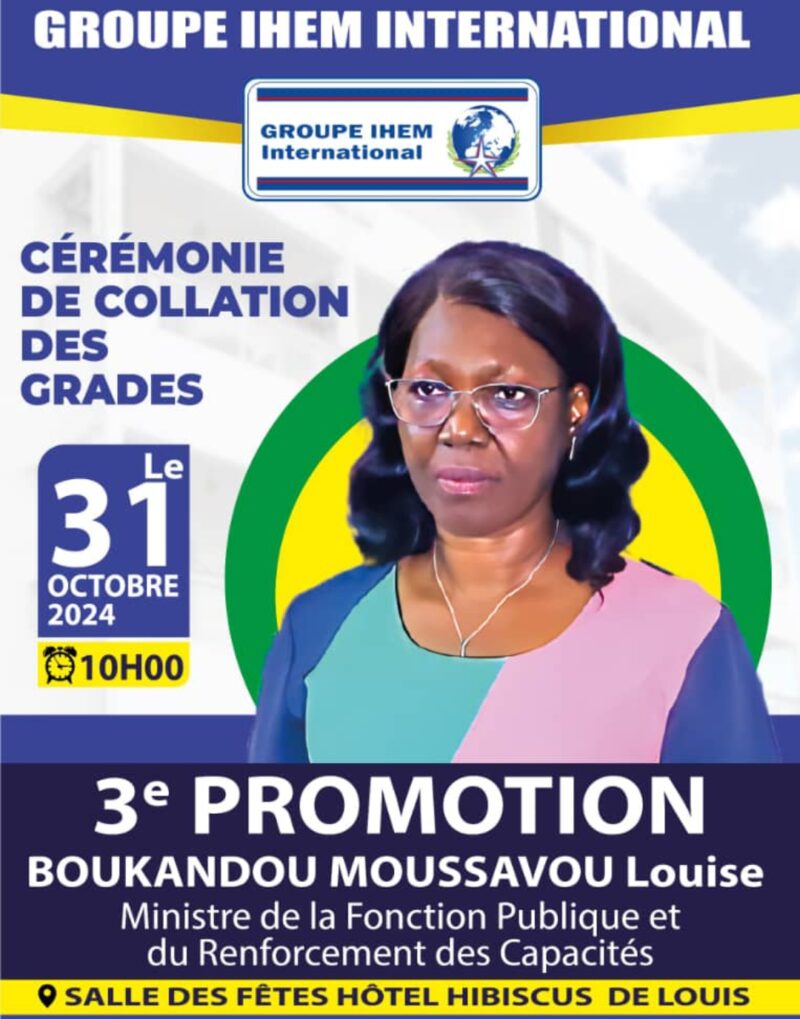 Cérémonie de Collation des Grades : La 3ème Promotion Boukandou Moussavou Louise à l’Honneur